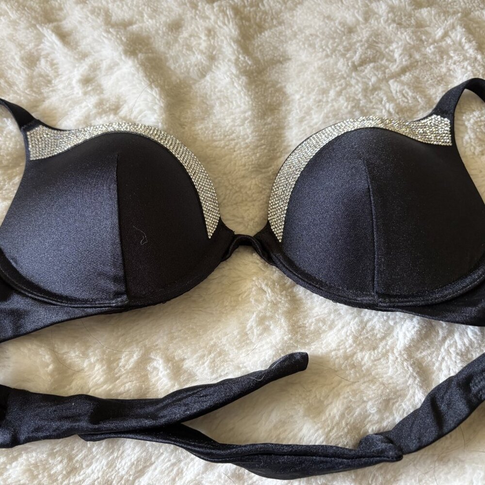 Victoria's Secret Swim Very Sexy Shine Trim Push-Up Bikini Top Size 32b